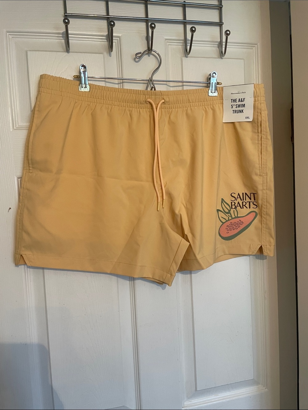 Abercrombie & Fitch Men’s 5” Swim Trunks Saint Barts Yellow XXL NWT